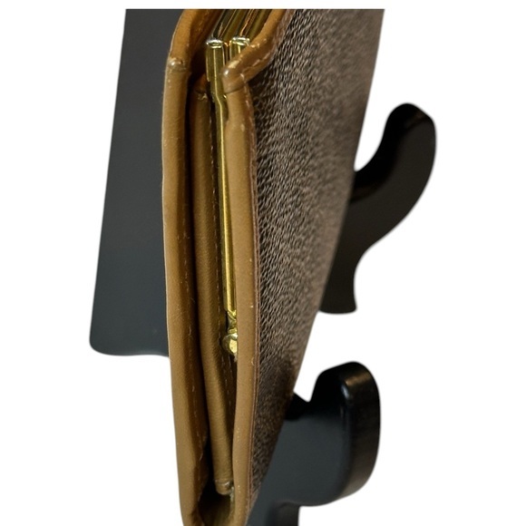 Celine Monogram Brown and Tan Wallet kiss lock opener. - Picture 4 of 16